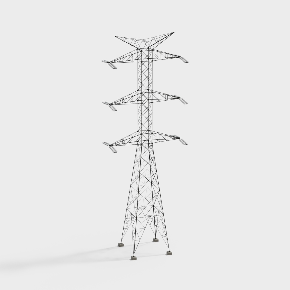 Outdoor high voltage power tower