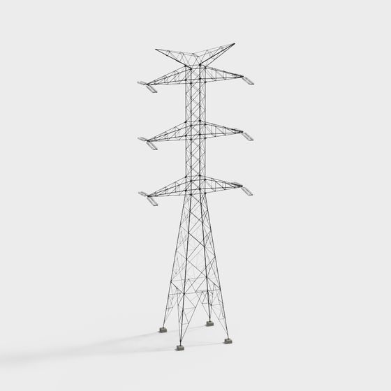 Urban Power Tower 3D model