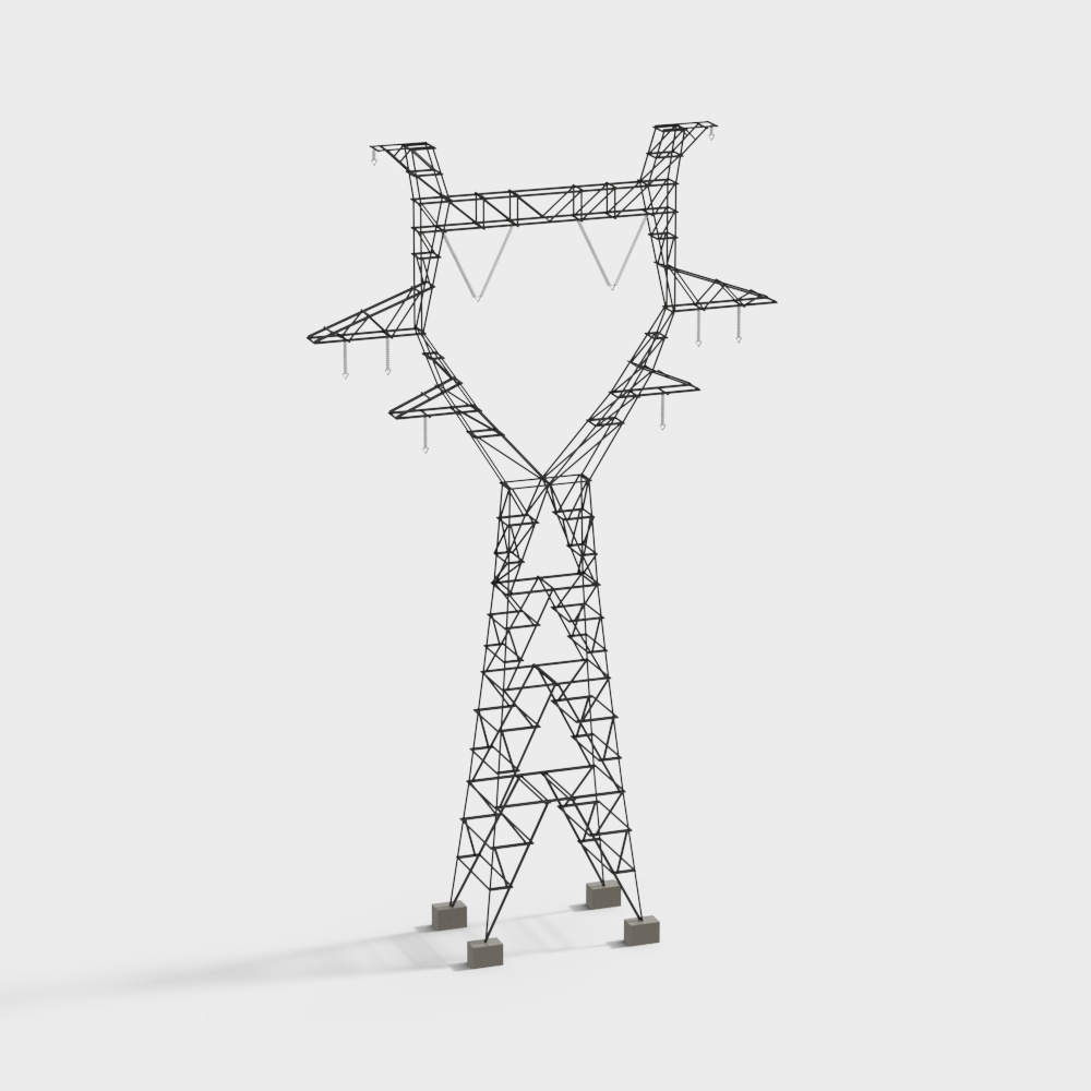 Outdoor high voltage power tower