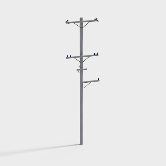 Modern Power Pole 3D Model for Urban Design