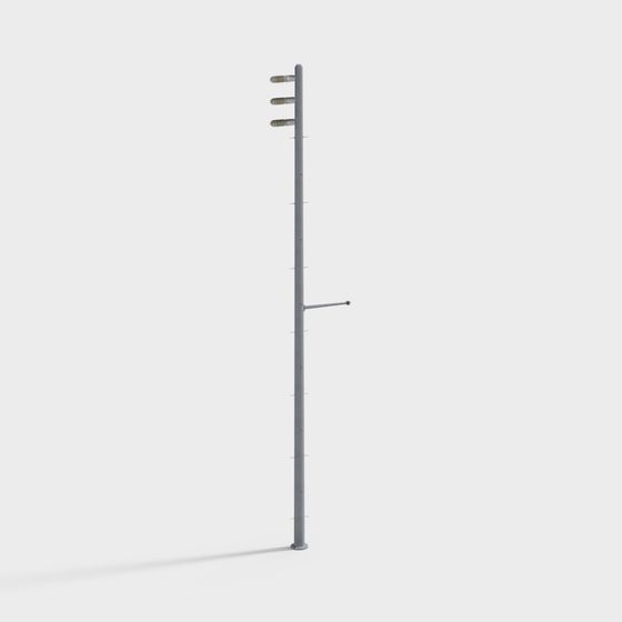 Modern Low-Poly Street Lamp 3D model