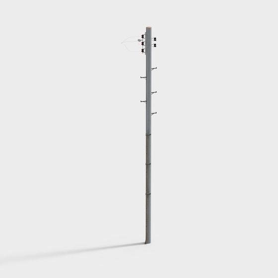 Modern Low-Polygon Power Pole 3D model