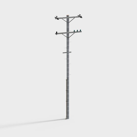 Industrial Aesthetic Power Pole 3D model