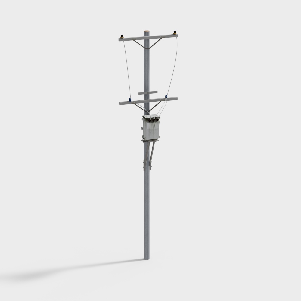 Urban Utility Pole 3D model
