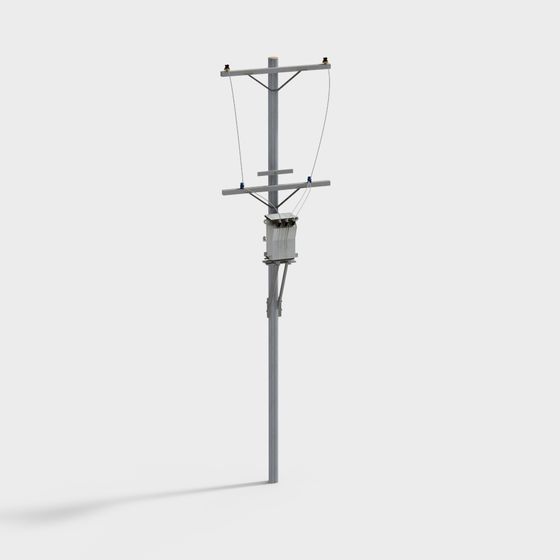 Urban Utility Pole 3D model