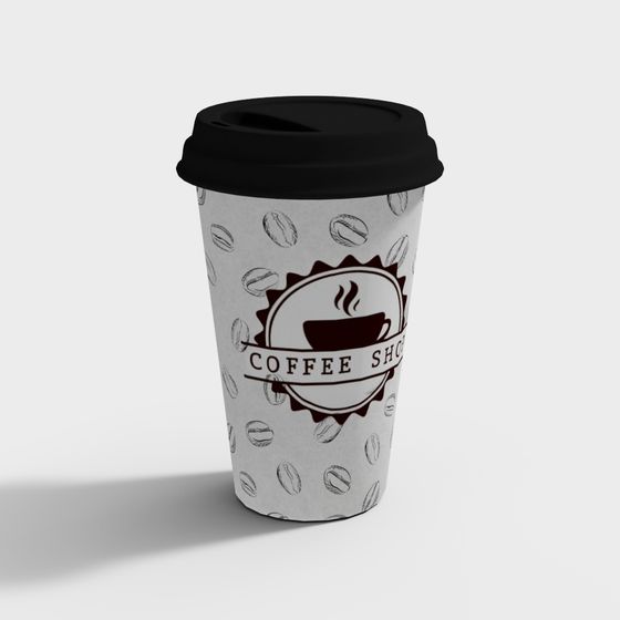 Stylish Low-Poly Coffee Cup 3D model
