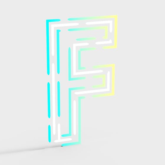 Eye-Catching Neon Lighthouse 3D Model for Creative Projects