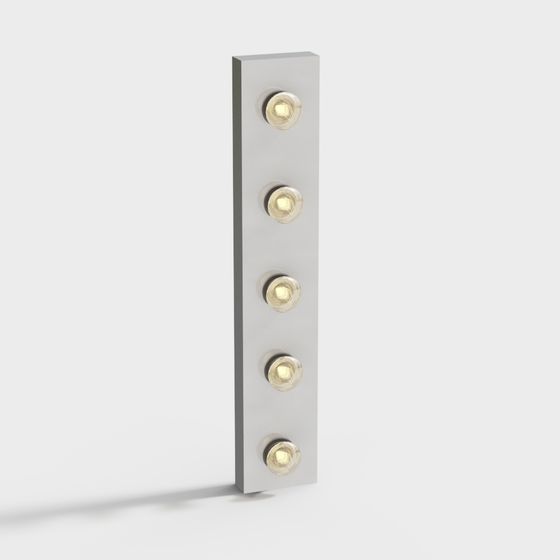 Marquee Light Low-Poly 3D Model