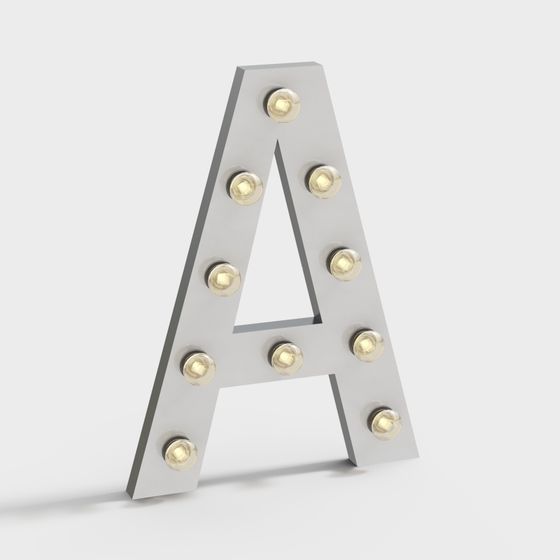 Light-Up Letter A 3D model