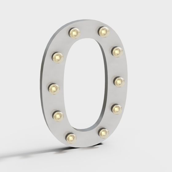Marquee Light Letter O 3D model