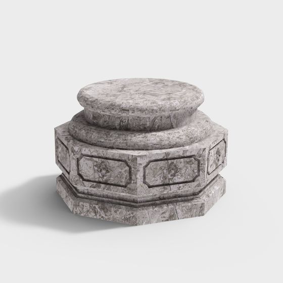 Ancient Elegance Stone Platform 3D model