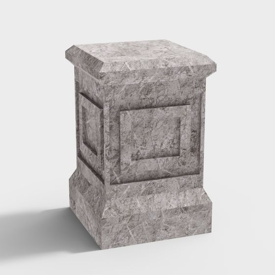 Marble Pedestal 3D model for Elegant Designs