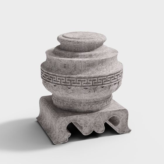 Ancient Stone Artifact 3D model for Creative Projects
