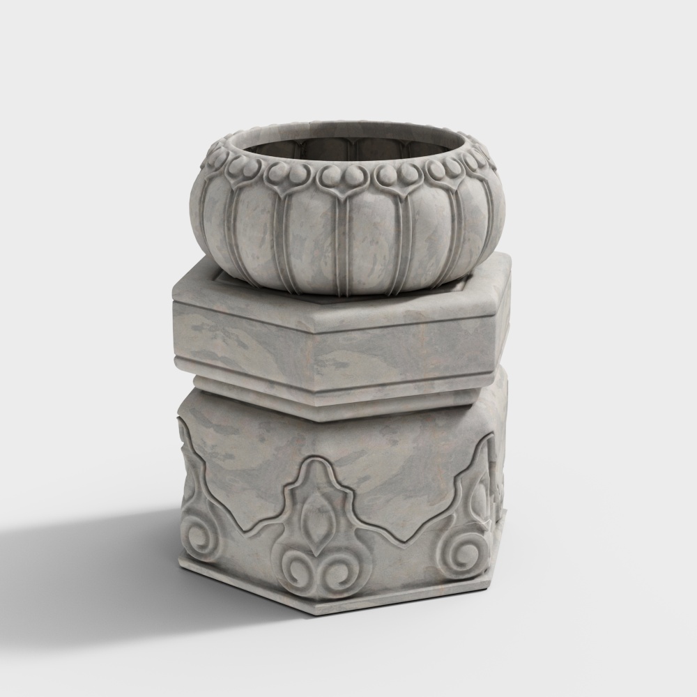 Carved pillar stones