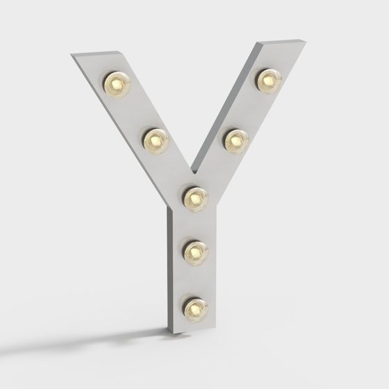 Stylish Y-Letter Decorative 3D Model