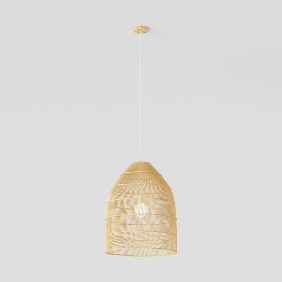 Elegant Low-Poly Chandelier 3D model