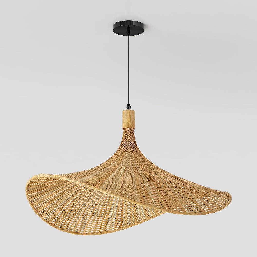 Elegant Low-Poly Pendant Light 3D model