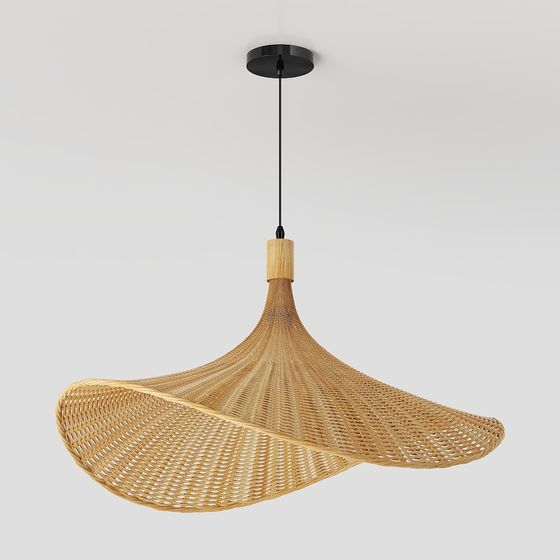 Elegant Low-Poly Pendant Light 3D model
