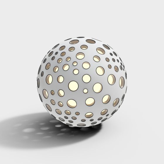Hollow Sphere Low Poly 3D model