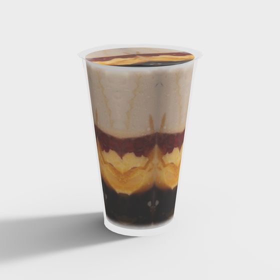 Highly Detailed Cold Brew Latte Cup 3D model