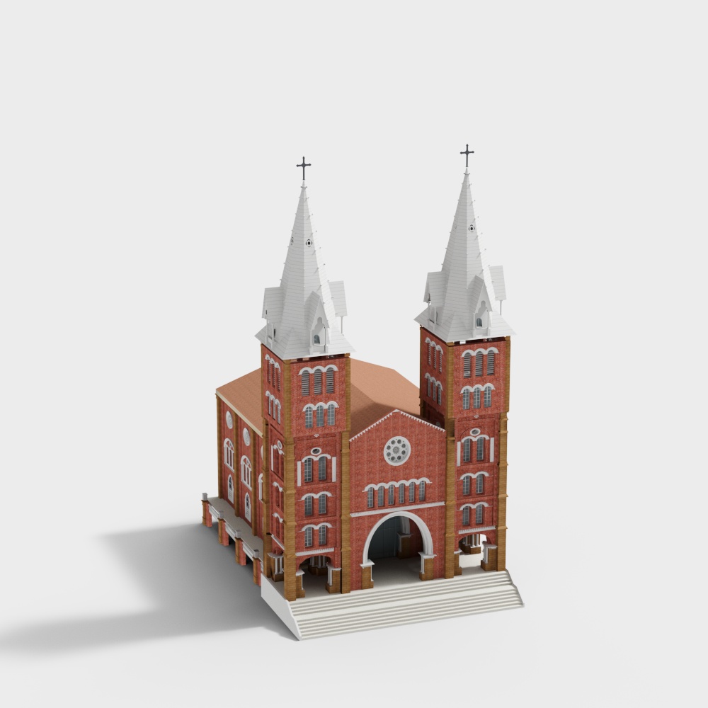 Red Brick Church 3D model