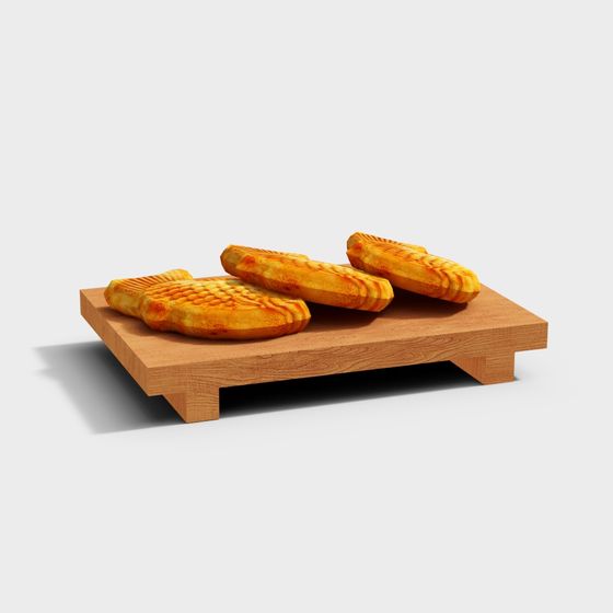 Realistic Low Poly Bread 3D model