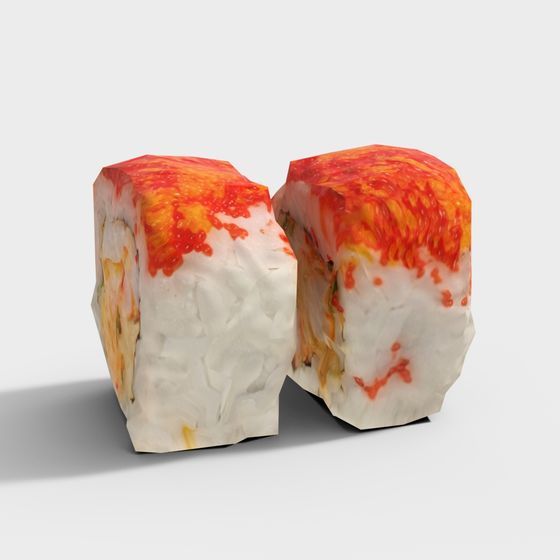 Colorful Low-Polygon 3D Stone Pillars Model