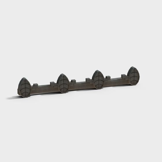 Medieval Castle Wall 3D model