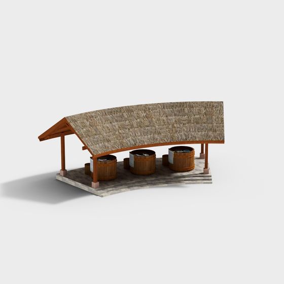 Charming Countryside Pavilion 3D model