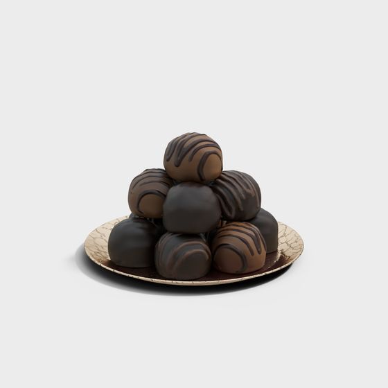 Chic Chocolate Ball 3D Model for Design Projects