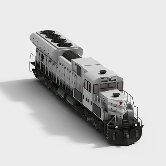 Industrial Aesthetic Freight Train 3D model