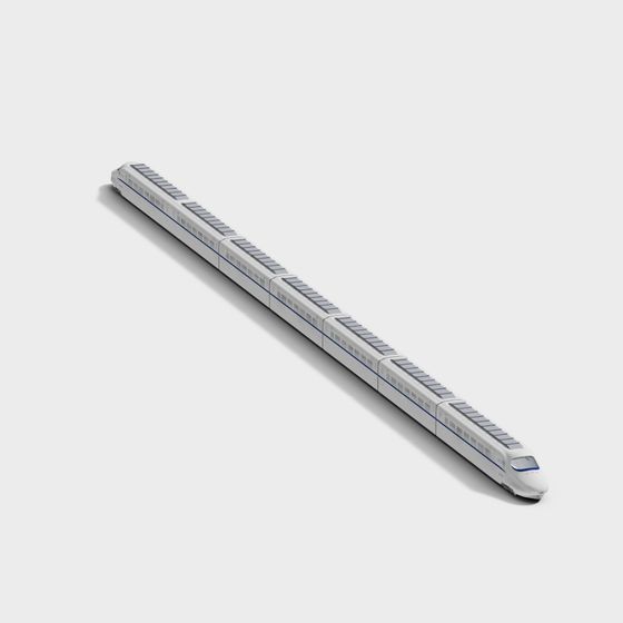 Futuristic High-Speed Train 3D Model for Creative Projects