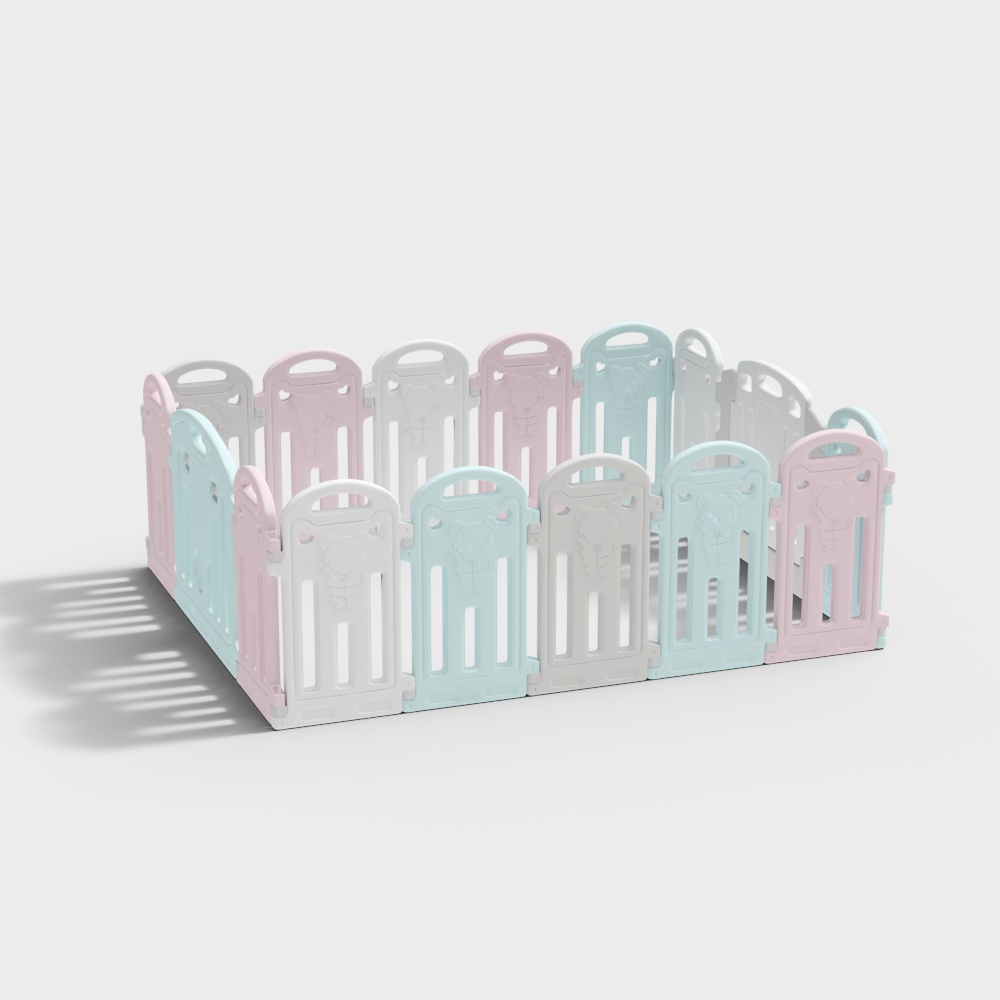 Colorful Fence 3D Model for Designers and Developers