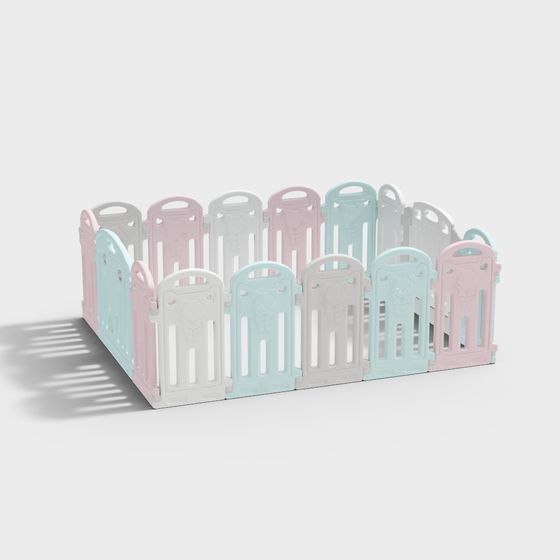 Colorful Fence 3D Model for Designers and Developers