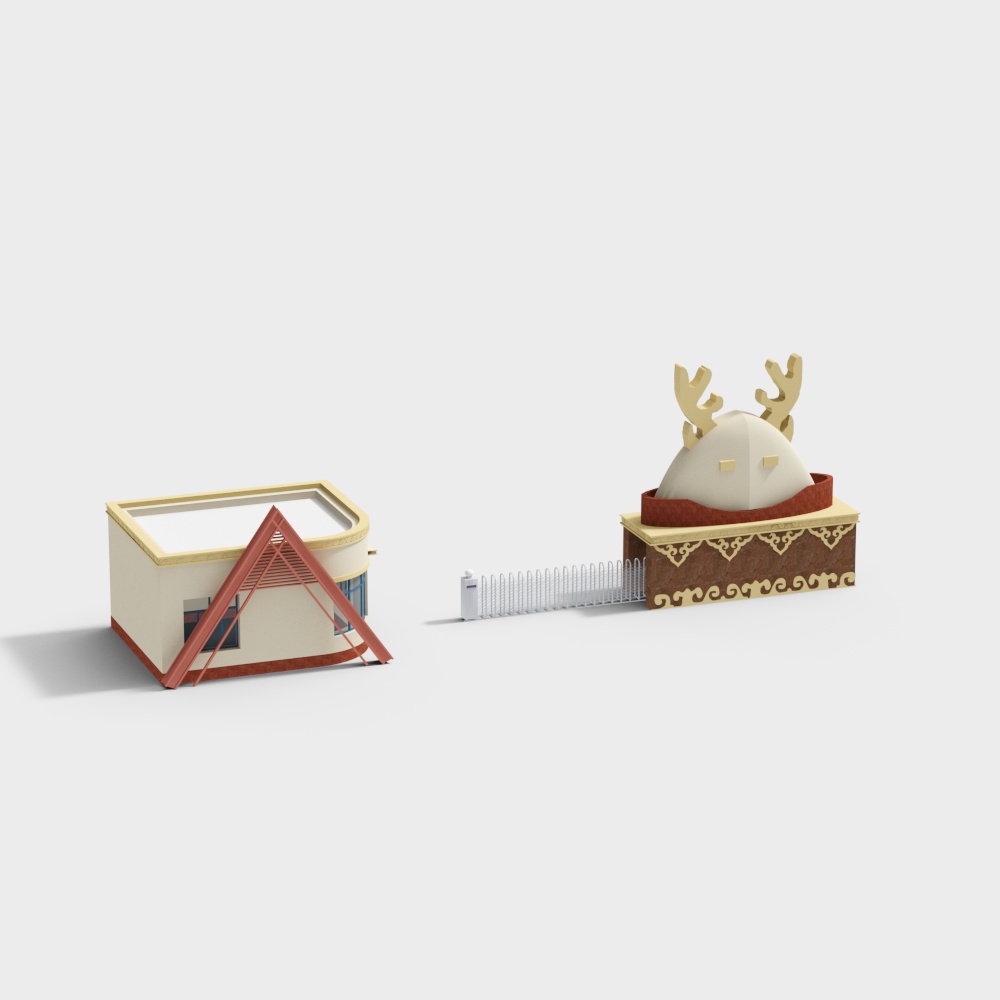 Cổng mẫu giáo phong cách Mông Cổ