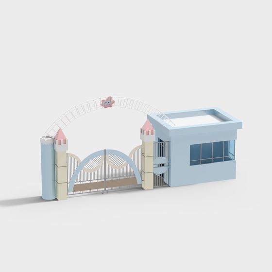 Fairy Tale Castle Gate 3D model