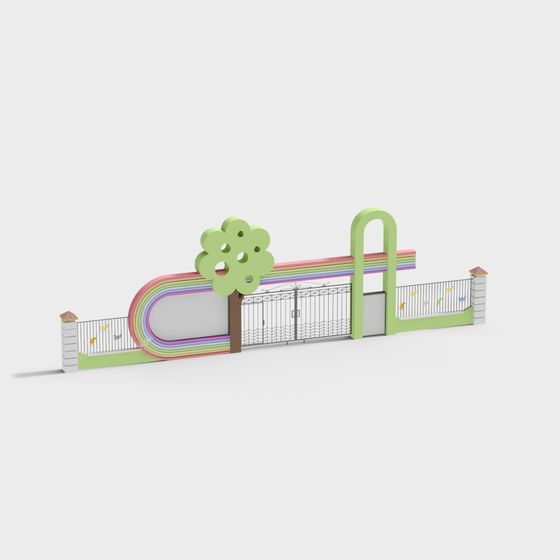 Rainbow Gate 3D model for Creative Projects