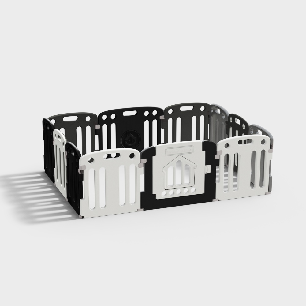 Low Poly Safety Fence 3D model