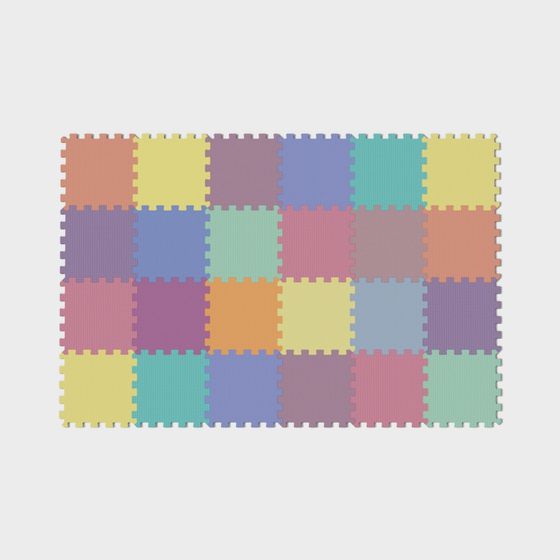 Colorful Puzzle Floor 3D model for Creative Projects