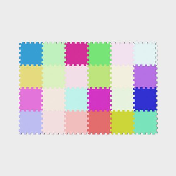 Colorful Puzzle Floor 3D Model