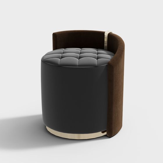 Stylish Round Armchair 3D model for Modern Spaces