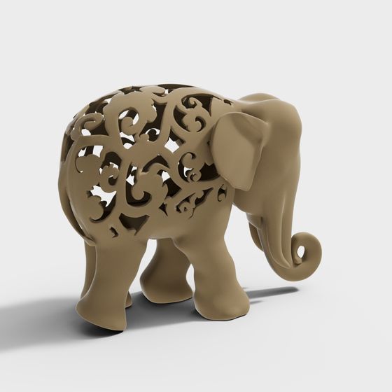 Intricate Hollow Elephant 3D model