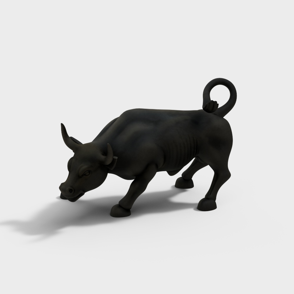 Realistic Low-Poly Bull 3D Model