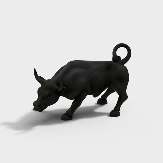 Realistic Low-Poly Bull 3D Model