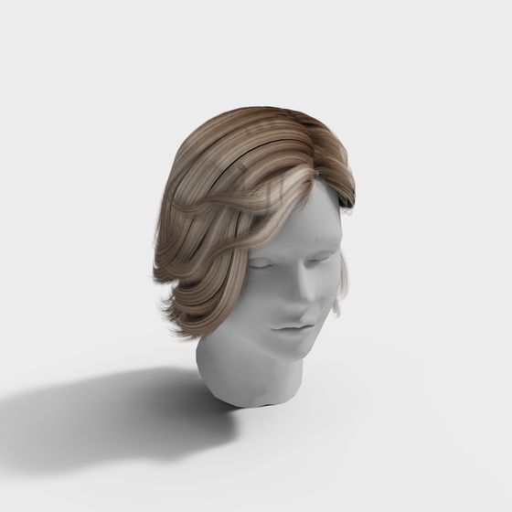 Stunning Low Polygon Hairstyle Model 3D Model