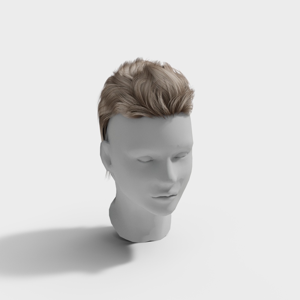 Modern Hairstyle Head 3D model