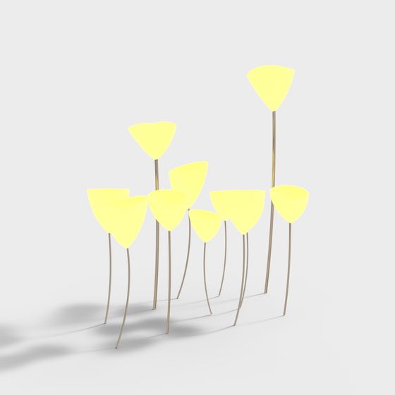 Luminous Bloom 3D model for Creative Spaces