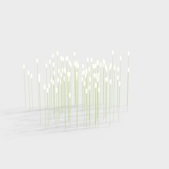 Low Poly Grass Field 3D model for Creative Projects