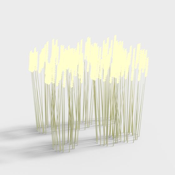 Realistic Low-Poly Grass Clump 3D model