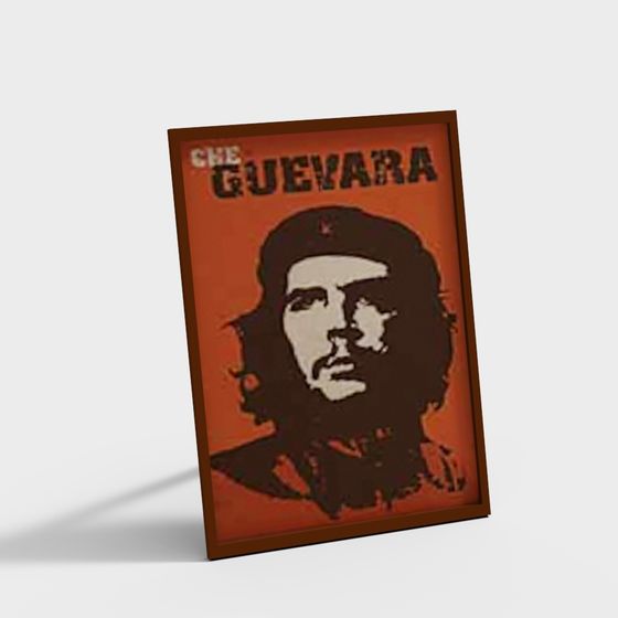 Che Guevara Poster 3D model